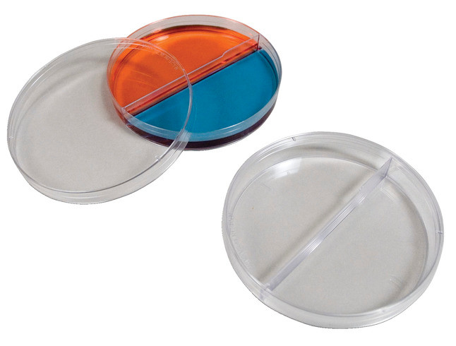 خرید پتری دیش پلاستیکی ۲ خانه ۸ سانتی استریل