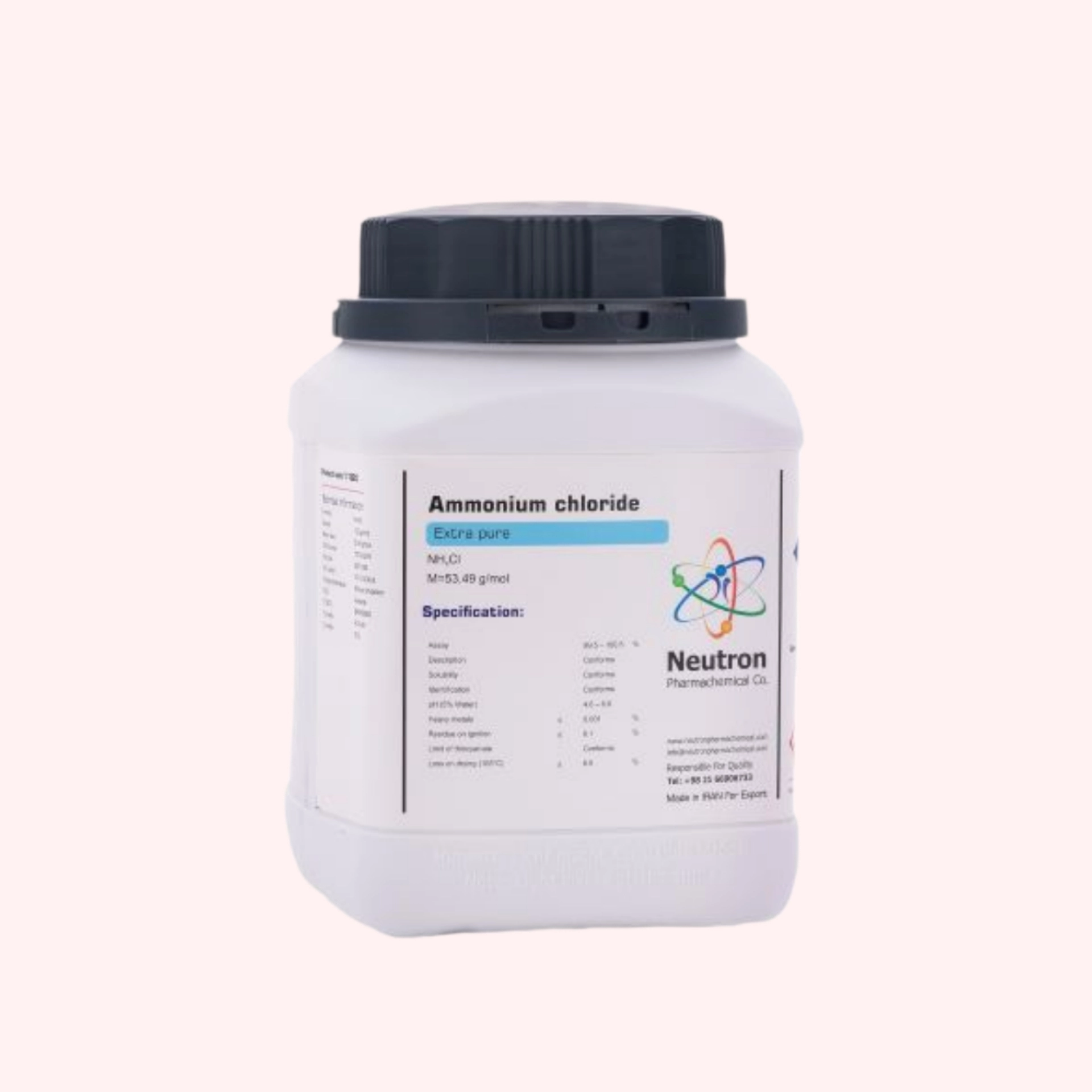 خرید آمونیوم کلراید گرید Extra pure  وزن یک کیلوگرم