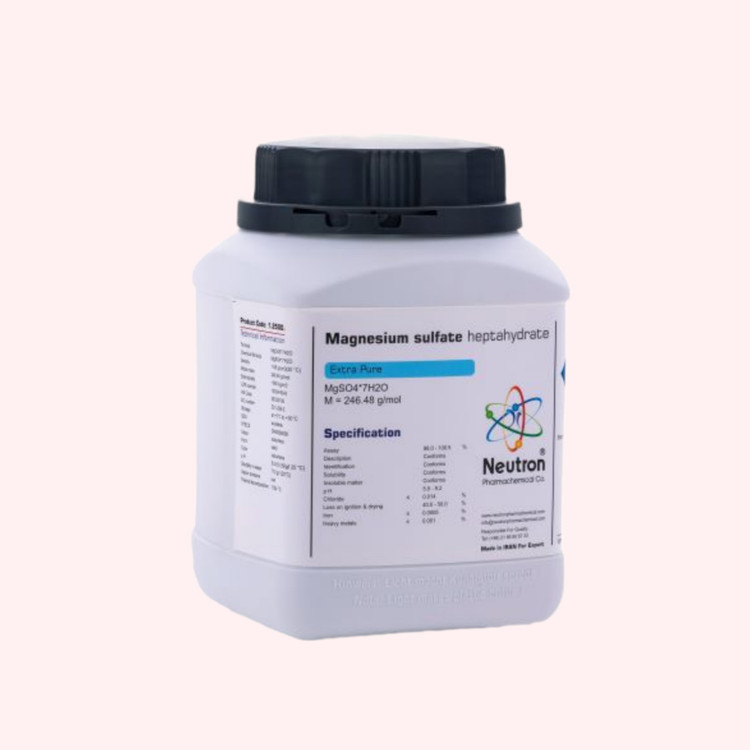 خرید سولفات منیزیم ۷ آبه گرید Extra pure وزن یک کیلوگرم