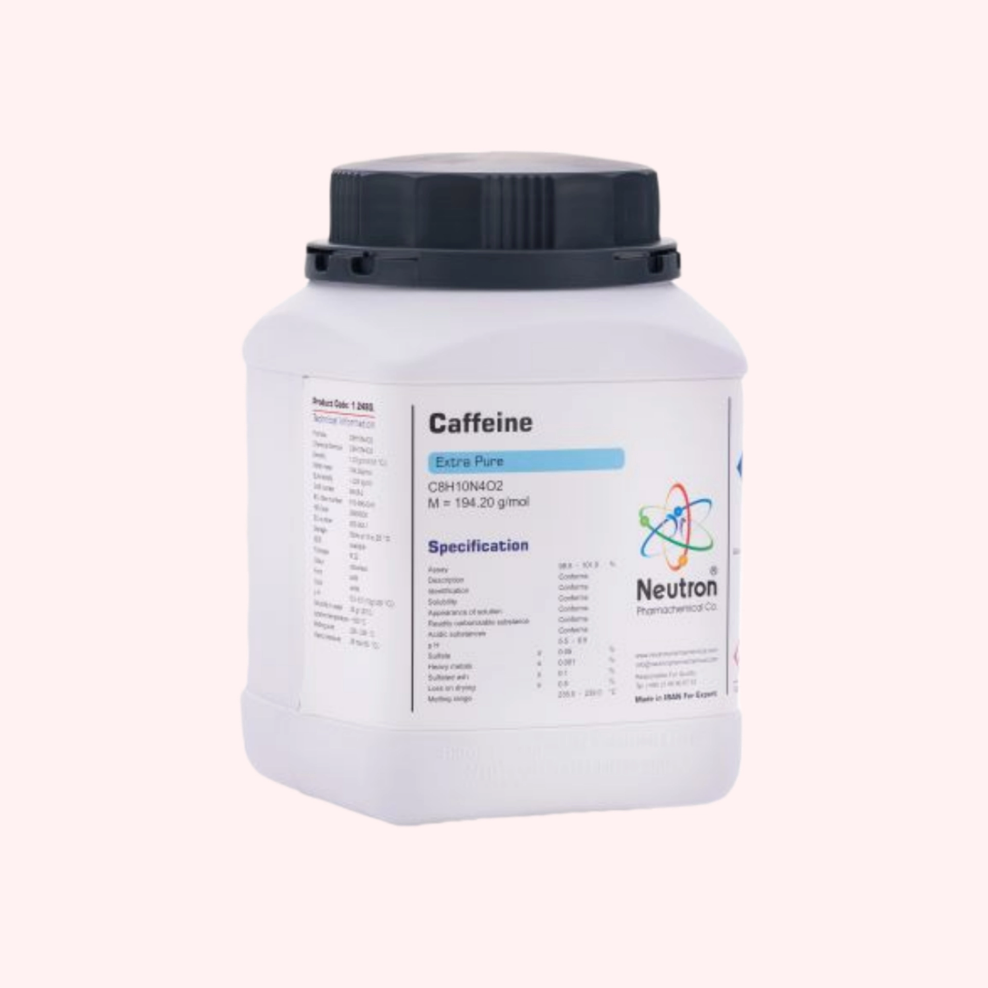 خرید کافئین گرید Extra pure  وزن ۵۰۰ گرمی