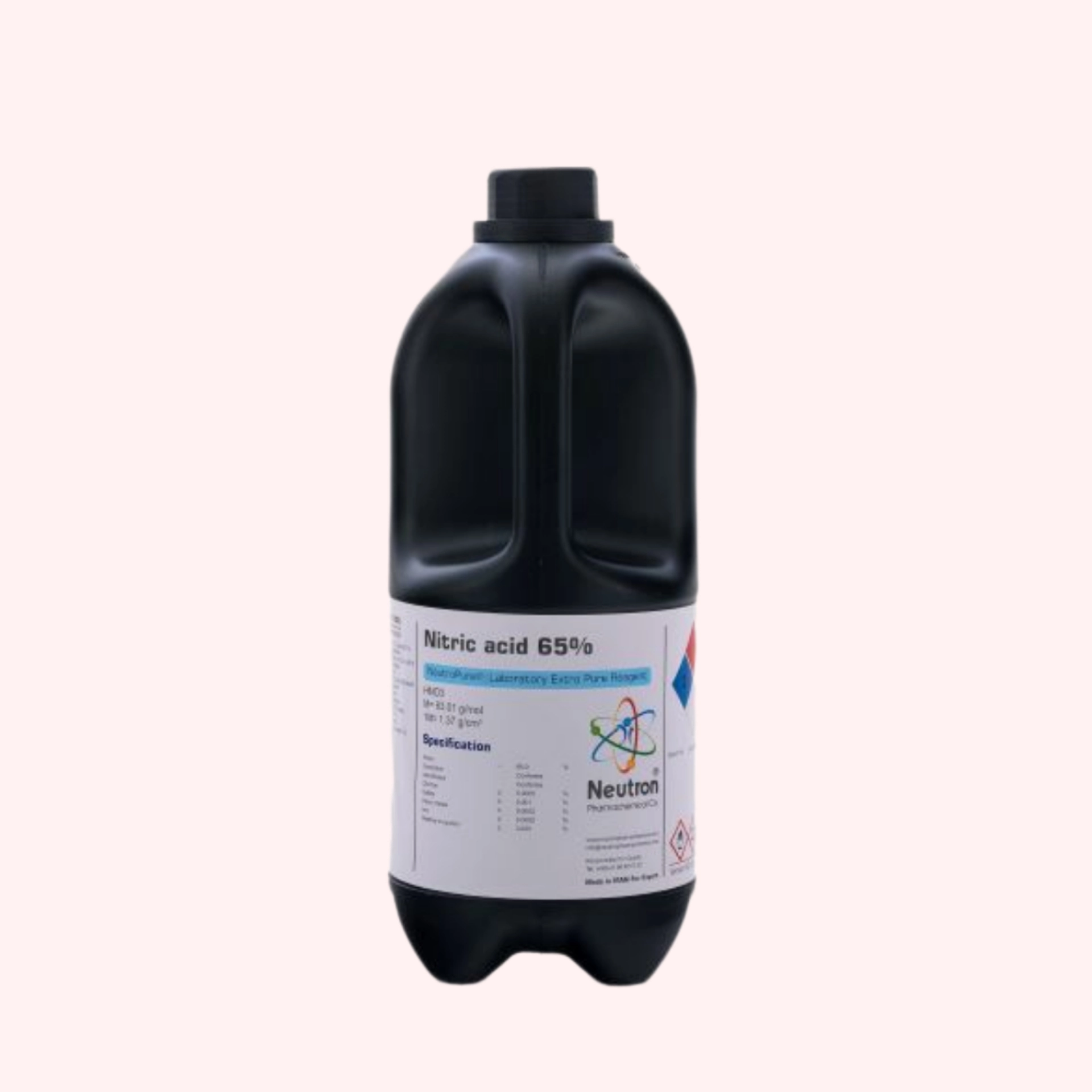 خرید اسید نیتریک ۶۵٪ گرید Extra pure  حجم ۲/۵ لیتری پلاستیکی