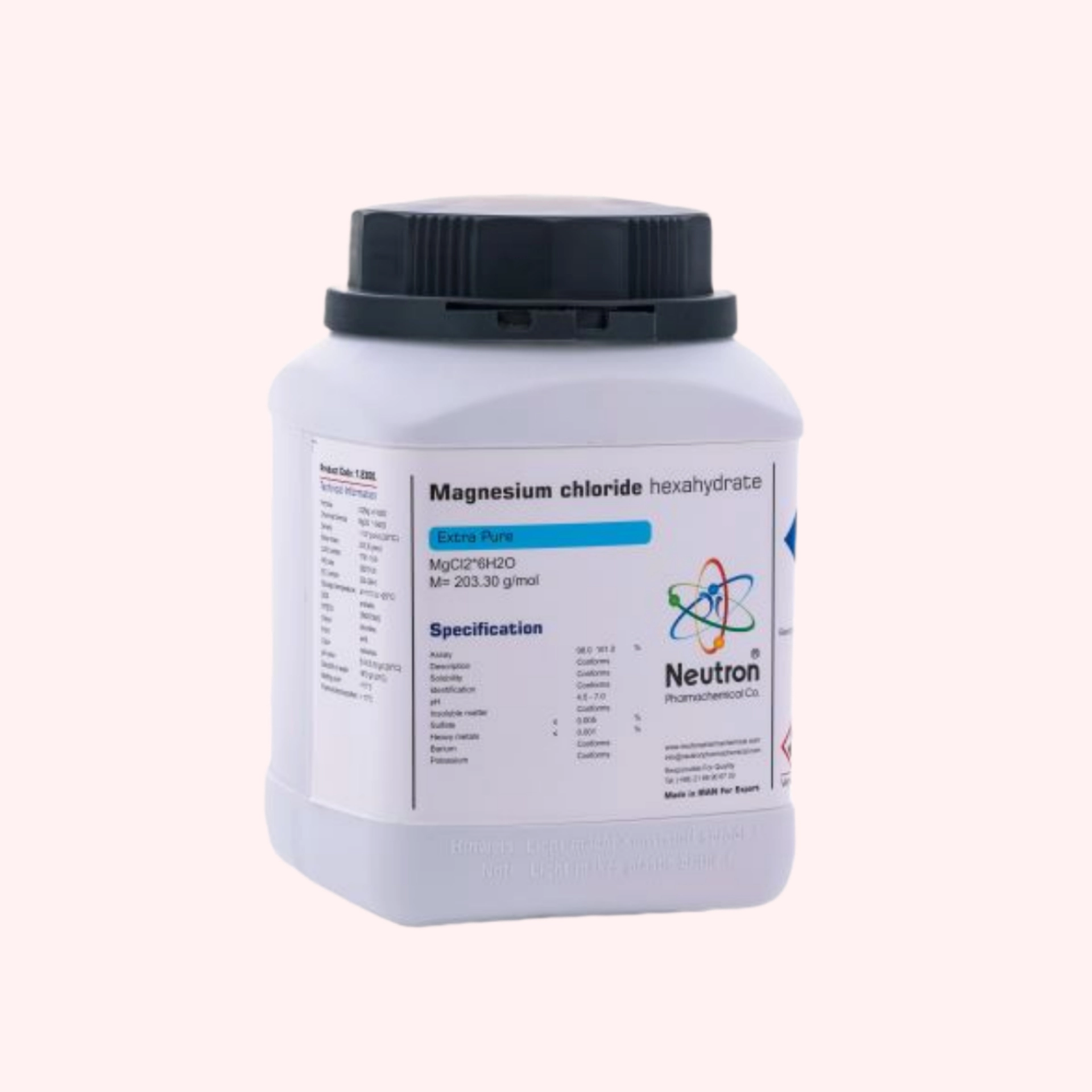 خرید منیزیم کلراید ۶ آبه گرید Extra pure  وزن یک کیلوگرم