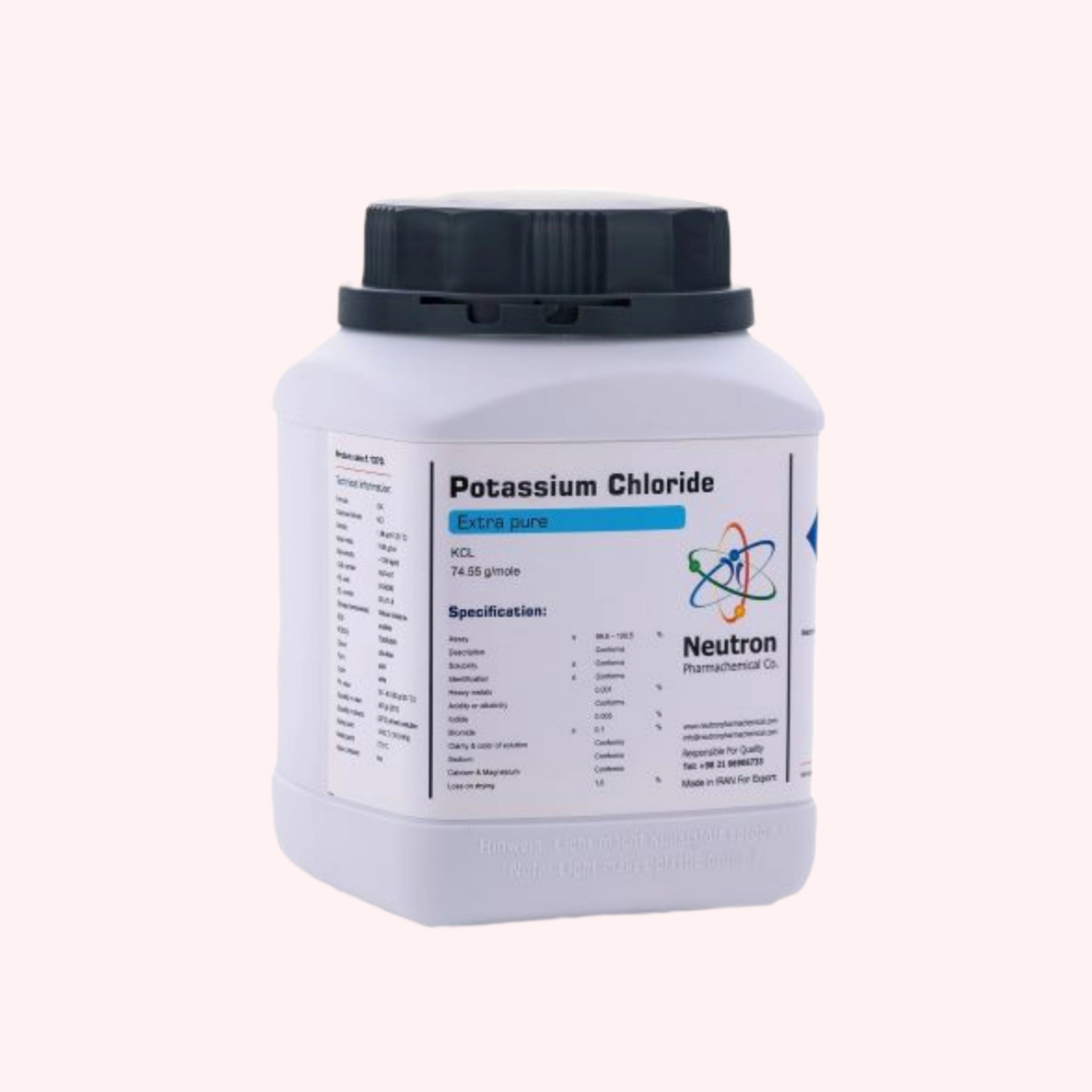 خرید پتاسیم کلراید گرید extra pure  وزن یک کیلوگرم