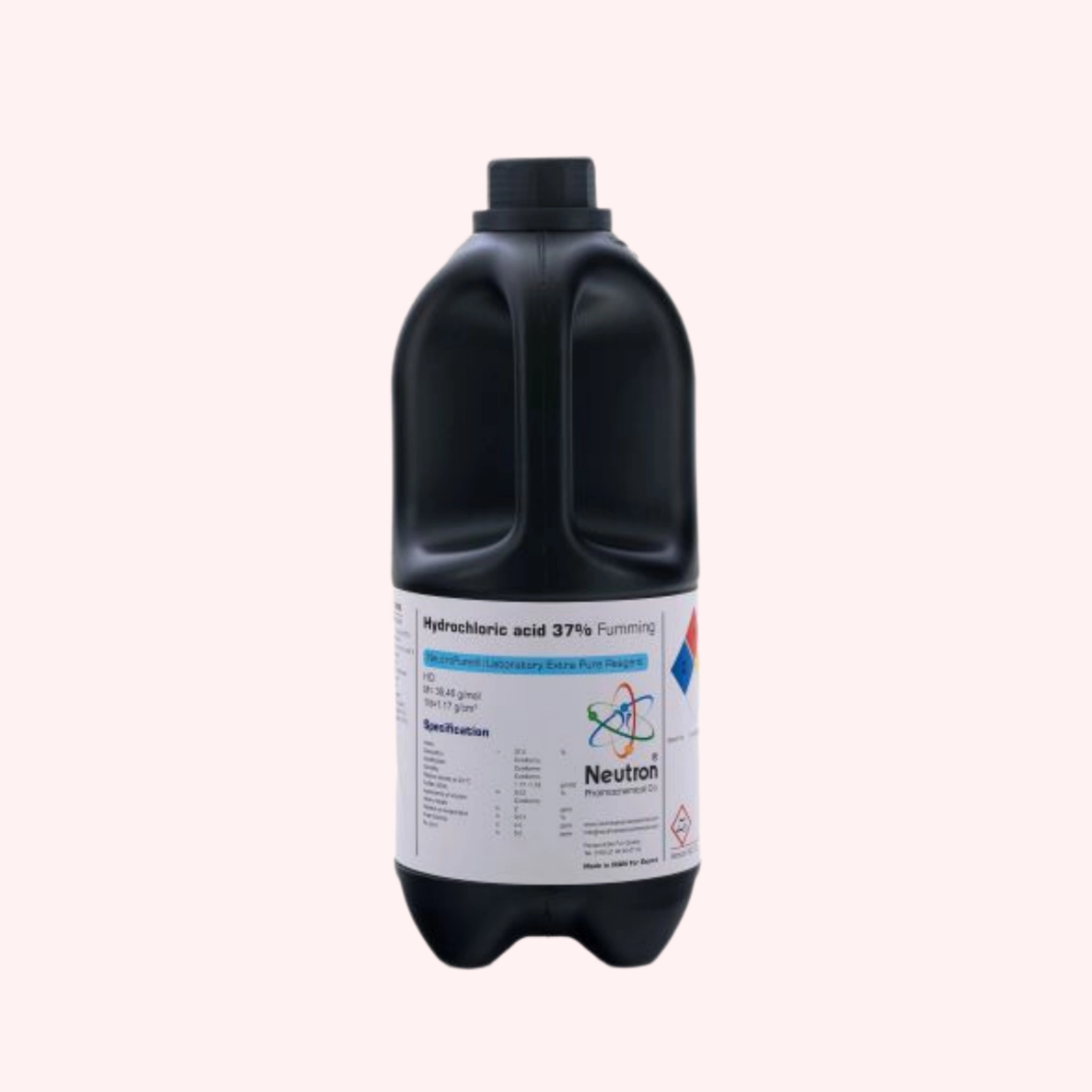 خرید اسید کلریدریک ۳۷٪ گرید ultra pure  حجم یک لیتری شیشه ای/ پلاستیکی