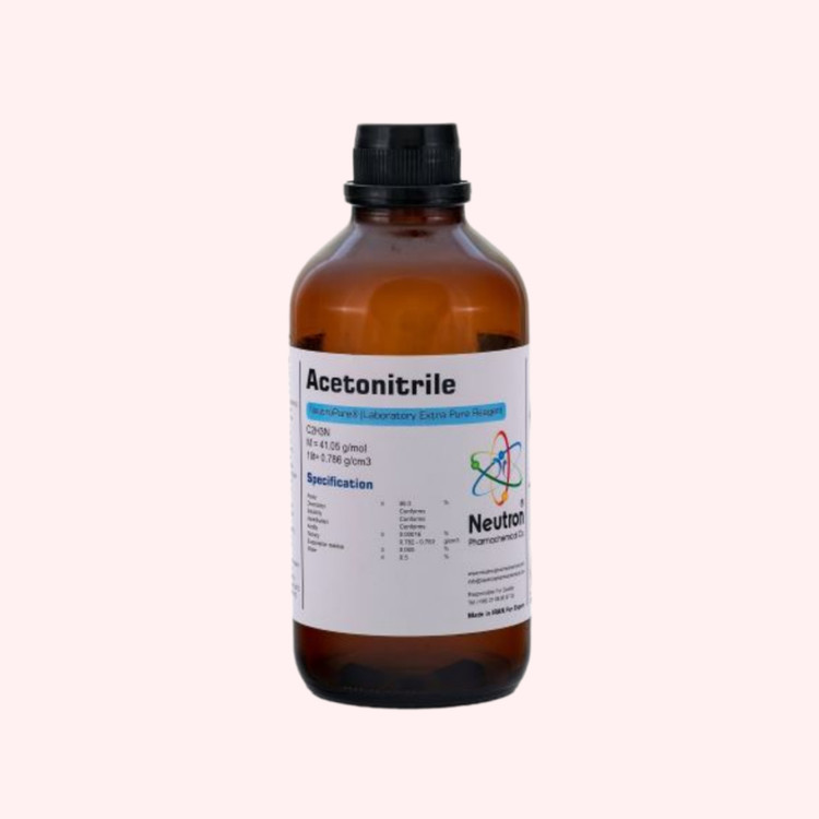 خرید استونیتریل گرید HPLC برند نوترون حجم ۲/۵ لیتری شیشه ای