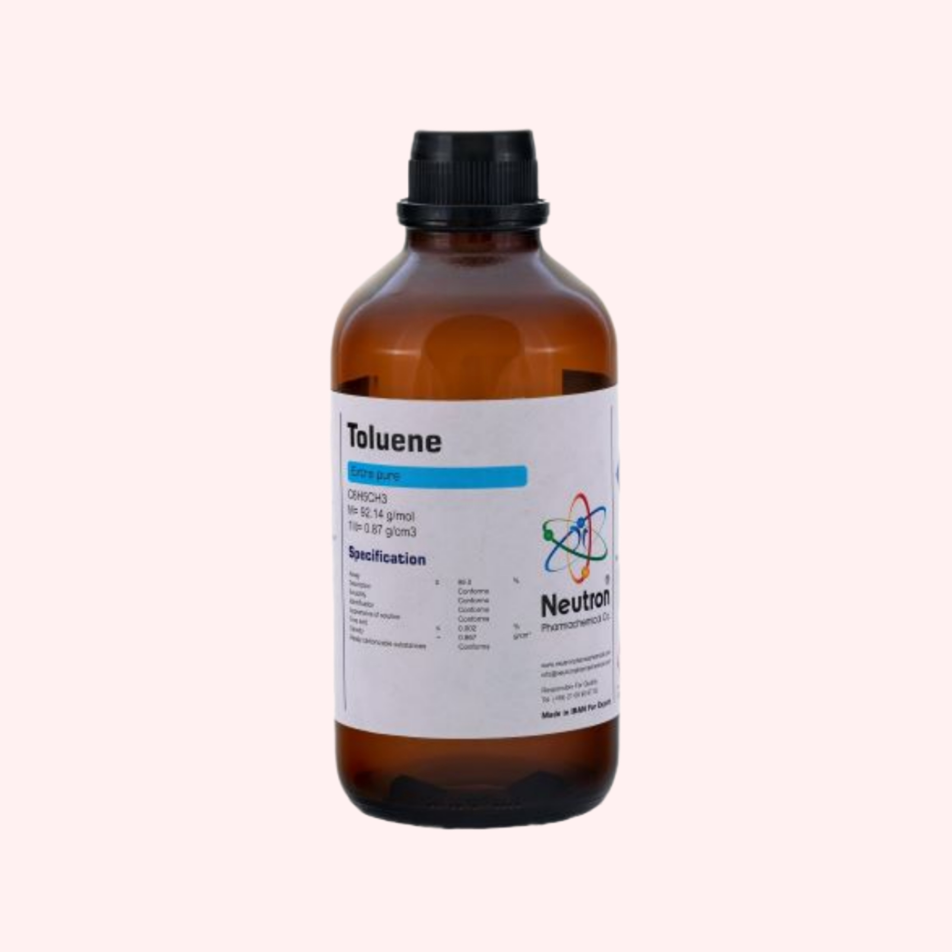 خرید تولوئن گرید Extra pure  حجم یک لیتری شیشه ای