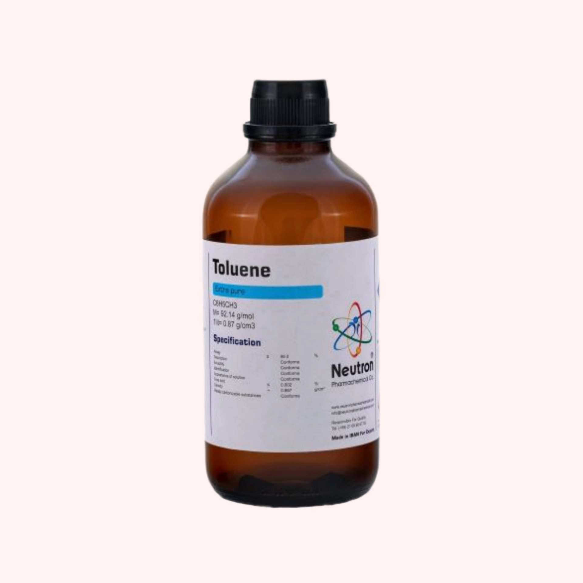 خرید تولوئن ایرانی گرید Extra pure  حجم ۲.۵ لیتری شیشه ای