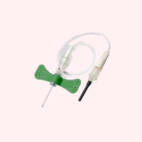 سرسوزن پروانه ای خونگیری سایز ۲۱G سبز رنگ