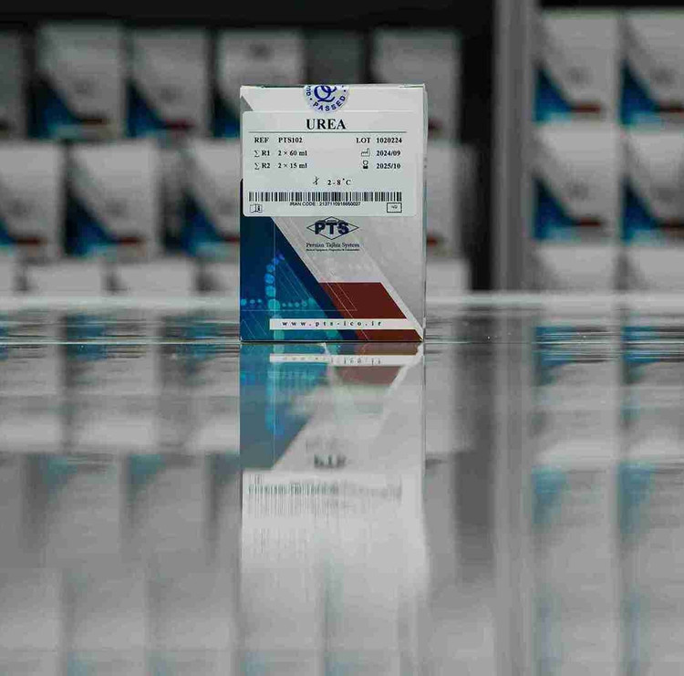 خرید کیت بیوشیمی اوره برند PTS حجم ۱۵۰ میلی