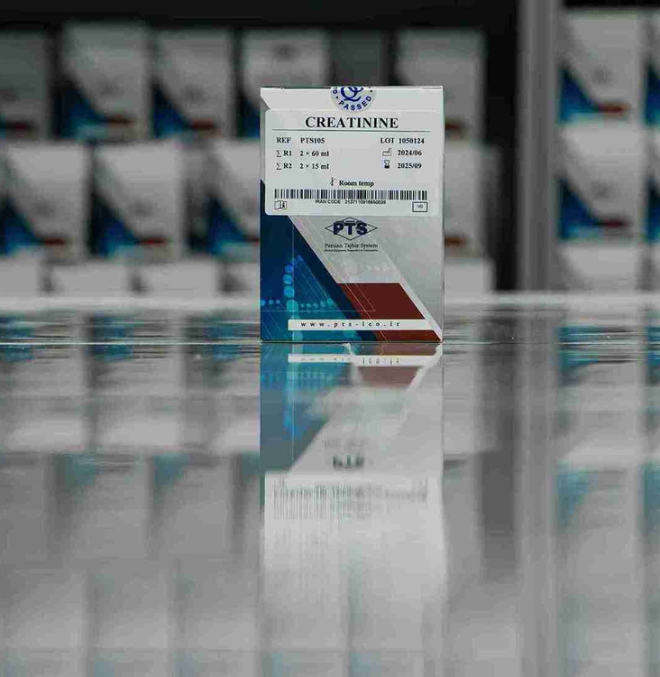 خرید کیت بیوشیمی کراتینین PTS حجم ۱۵۰ میلی