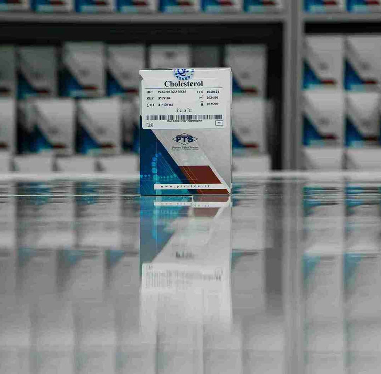 خرید کیت بیوشیمی کلسترول PTS حجم ۲۴۰ میلی لیتر