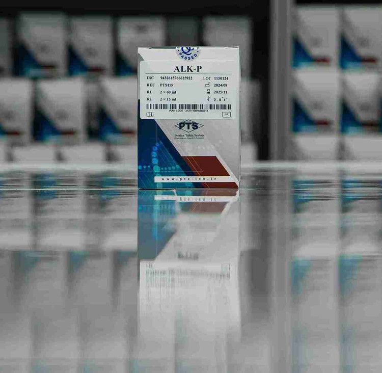 خرید کیت بیوشیمی ALK-P برند PTS حجم ۱۵۰ میلی
