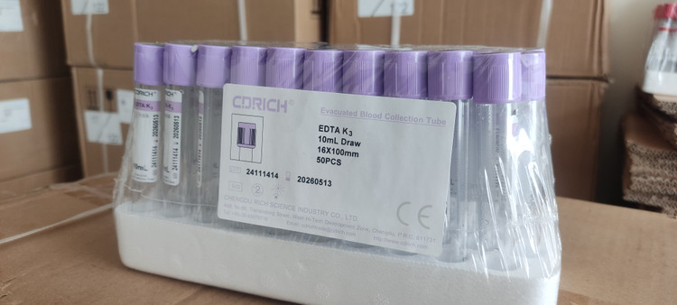 خرید لوله خونگیری وکیوم EDTA حجم ۱۰ میلی برند وارداتی CD rich