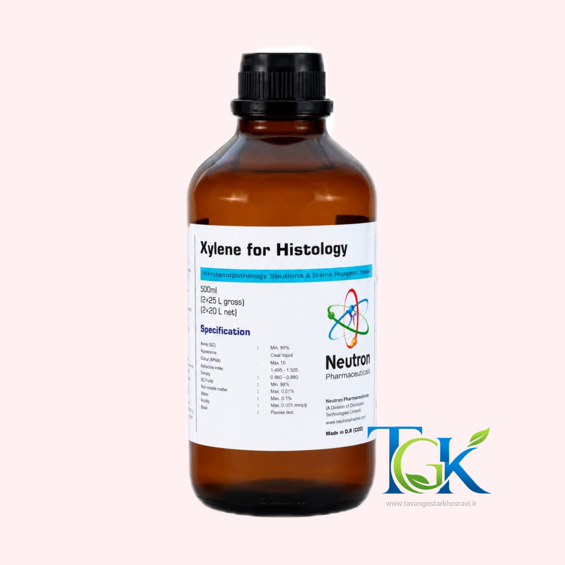 زایلین گرید Histology برند نوترون حجم ۲.۵ لیتری شیشه ای