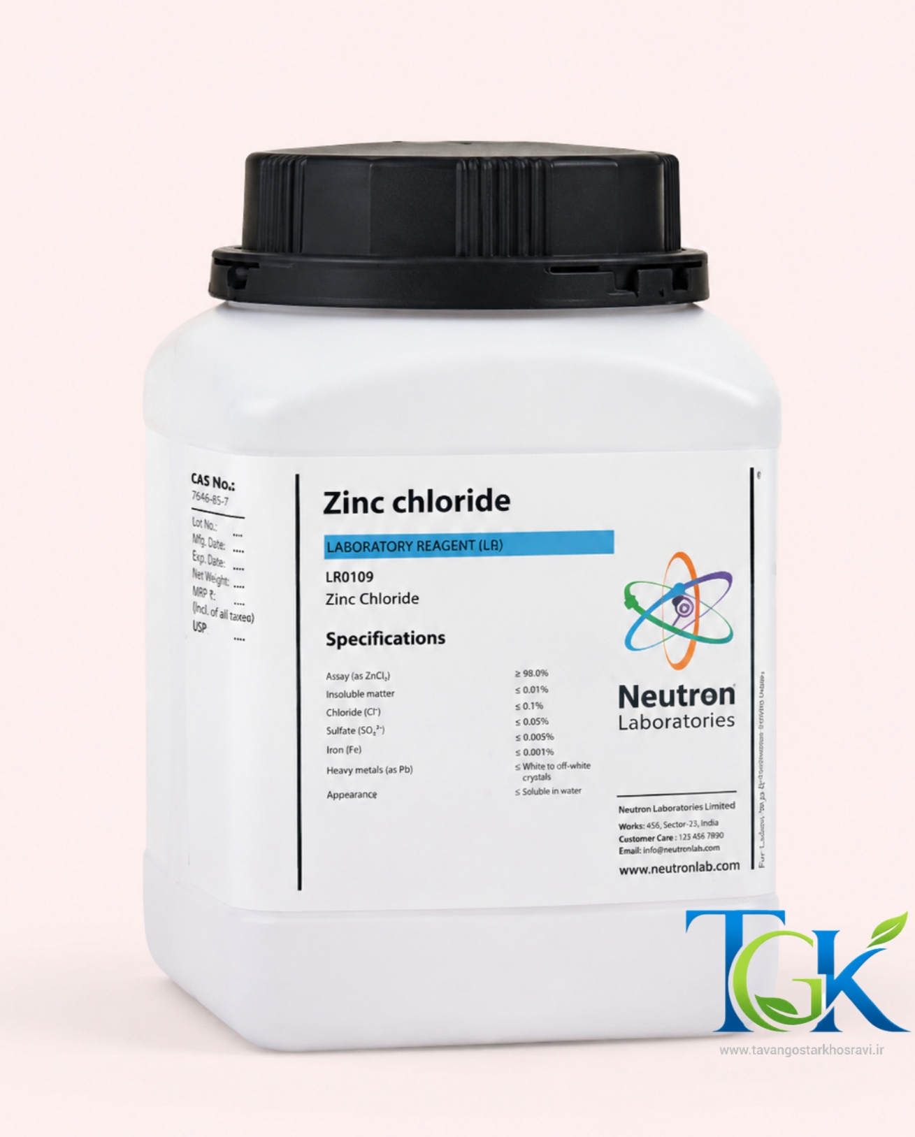 کلرید روی گرید Extra pure برند نوترون
