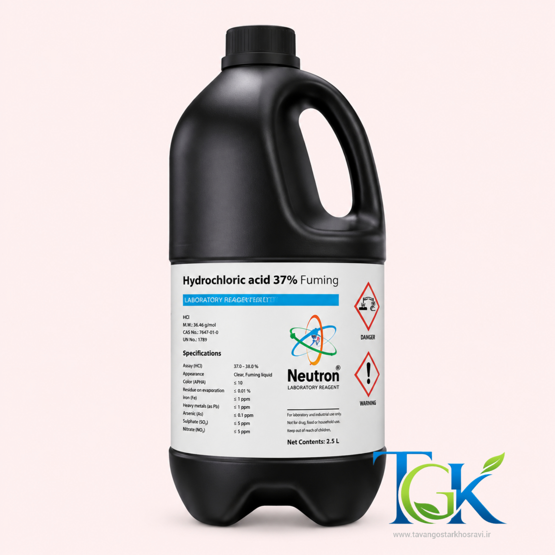 اسید کلریدریک ۳۷٪ گرید Ultra Pure برند نوترون