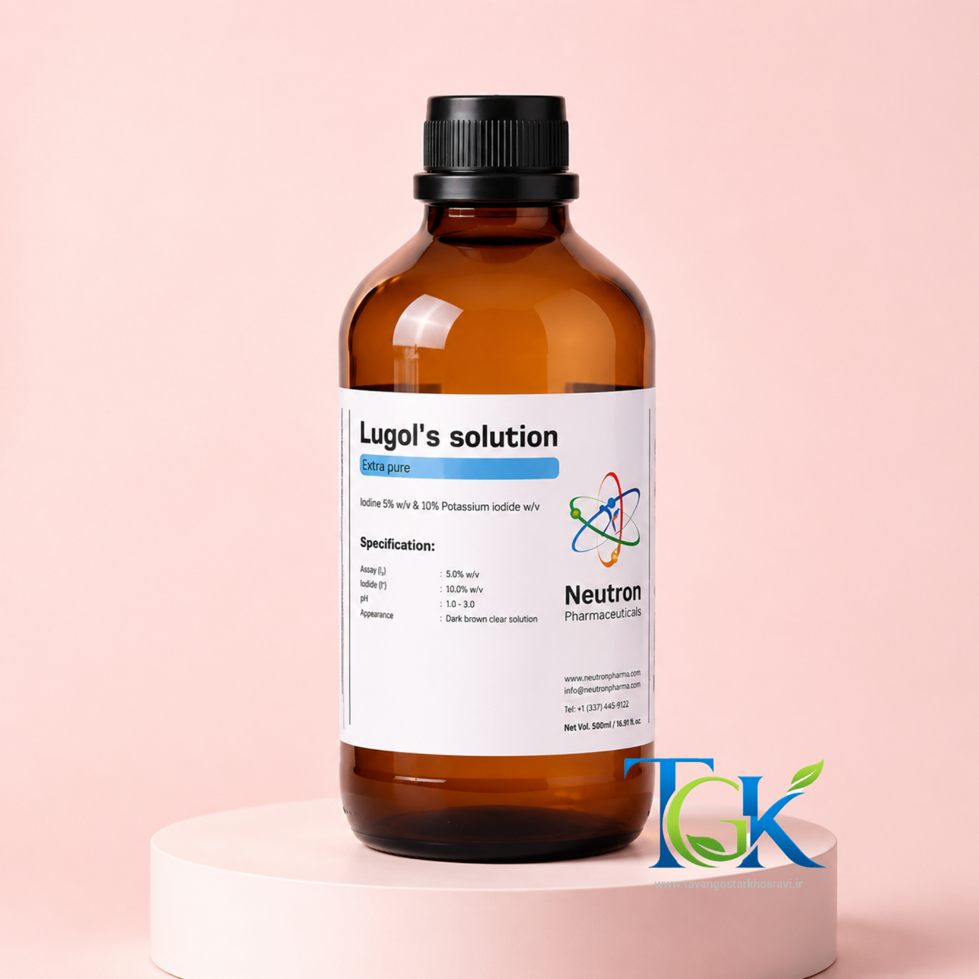 محلول لوگول گرید Biological برند نوترون حجم یک لیتری شیشه ای