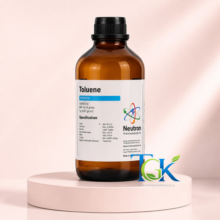 تولوئن گرید HPLC برند نوترون حجم ۲.۵ لیتری شیشه ای