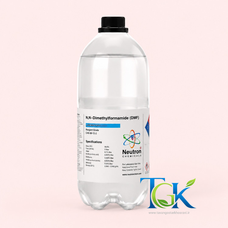 دی متیل فرمامید گرید Laboratory برند نوترون حجم ۲/۵ لیتری پلاستیکی