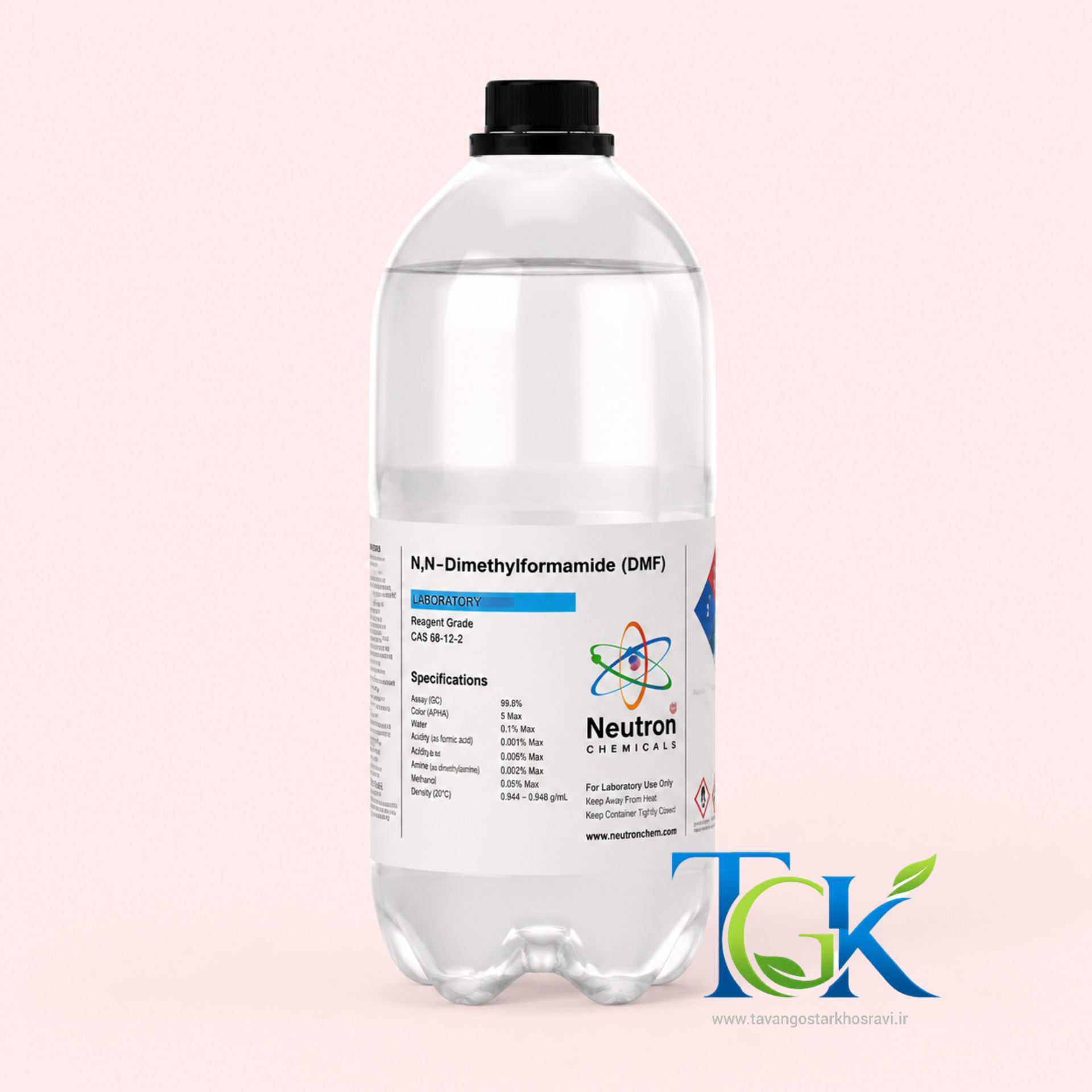 دی متیل فرمامید گرید Laboratory برند نوترون حجم یک لیتری پلاستیکی