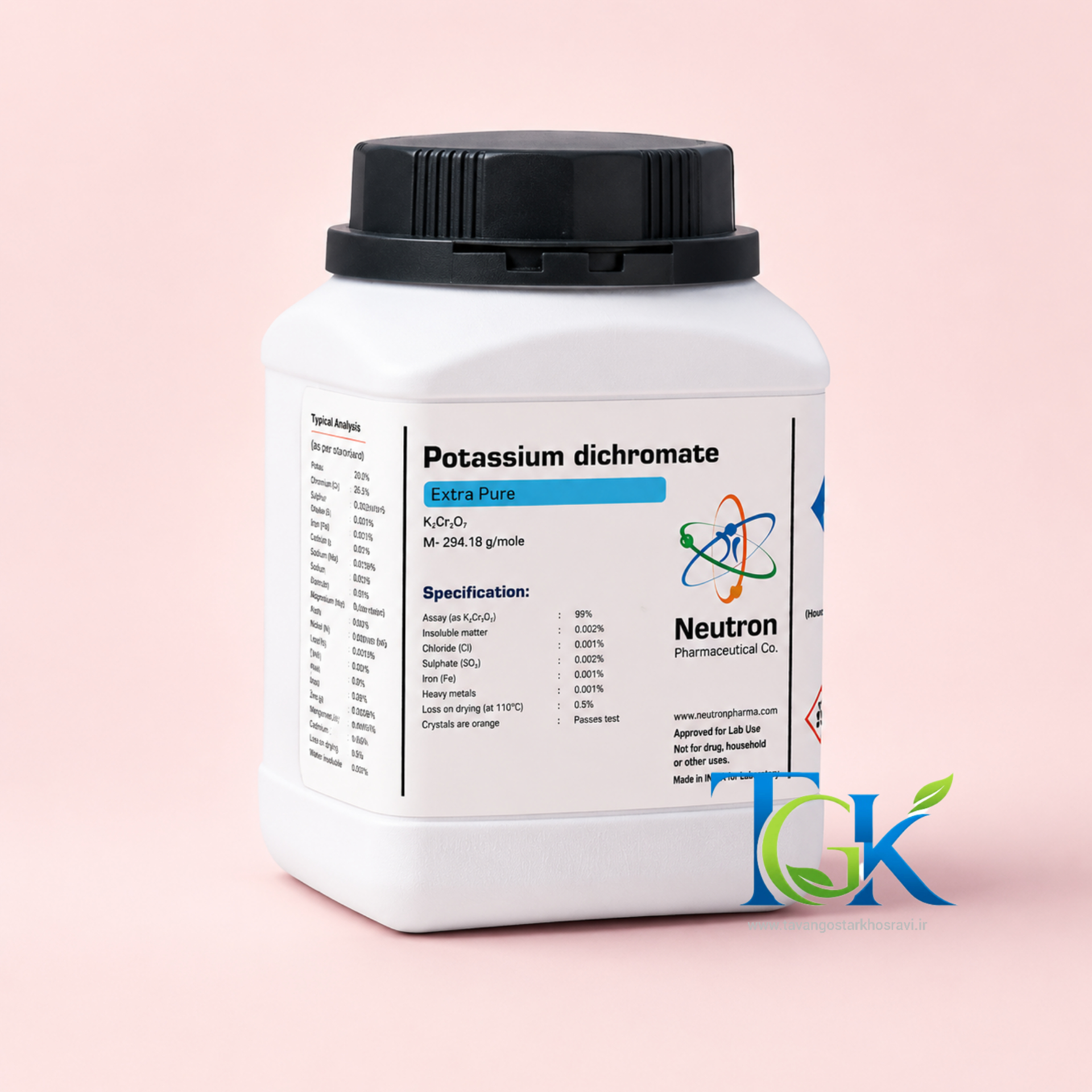 پتاسیم دی کرومات گرید Extra pure برند نوترون
