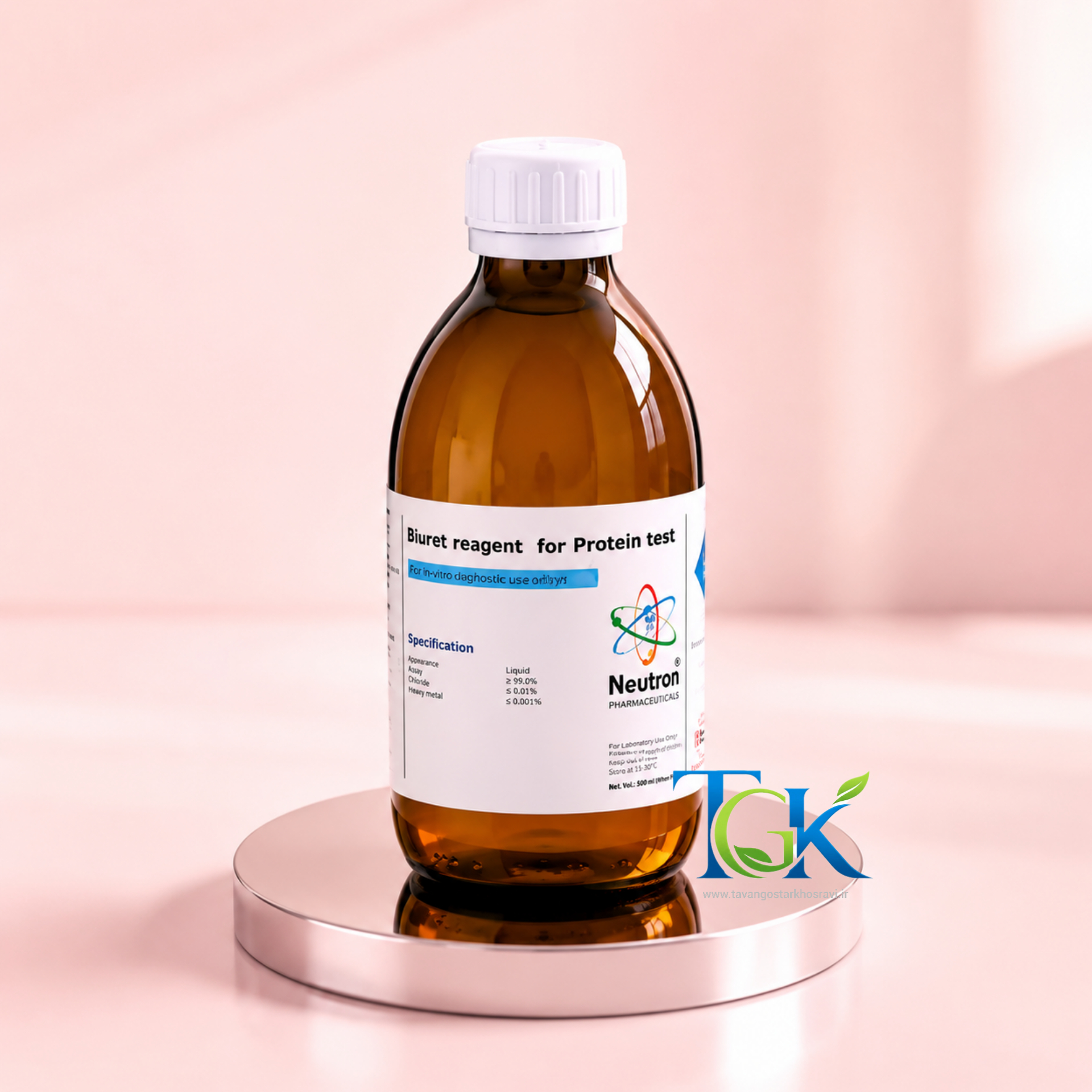 محلول بیوره گرید Biological & Clinical laboratory حجم ۲۵۰ml برند نوترون