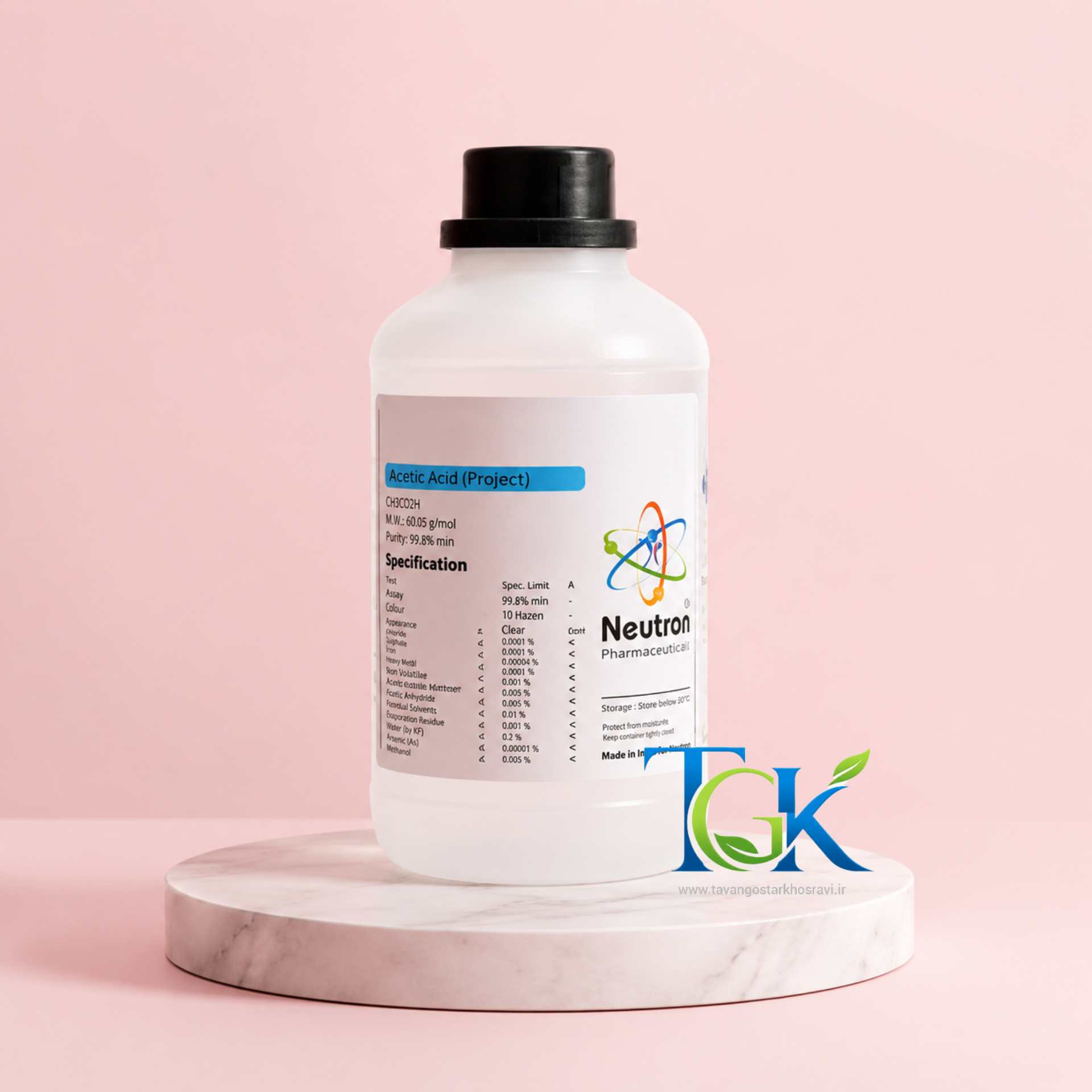 فنل گرید Extra pure برند نوترون حجم یک لیتری پلاستیکی