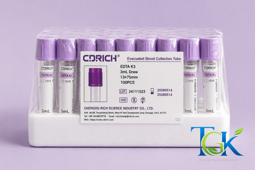 لوله خونگیری cbc EDTA K2/K3 وکیوم خلأ 3ml