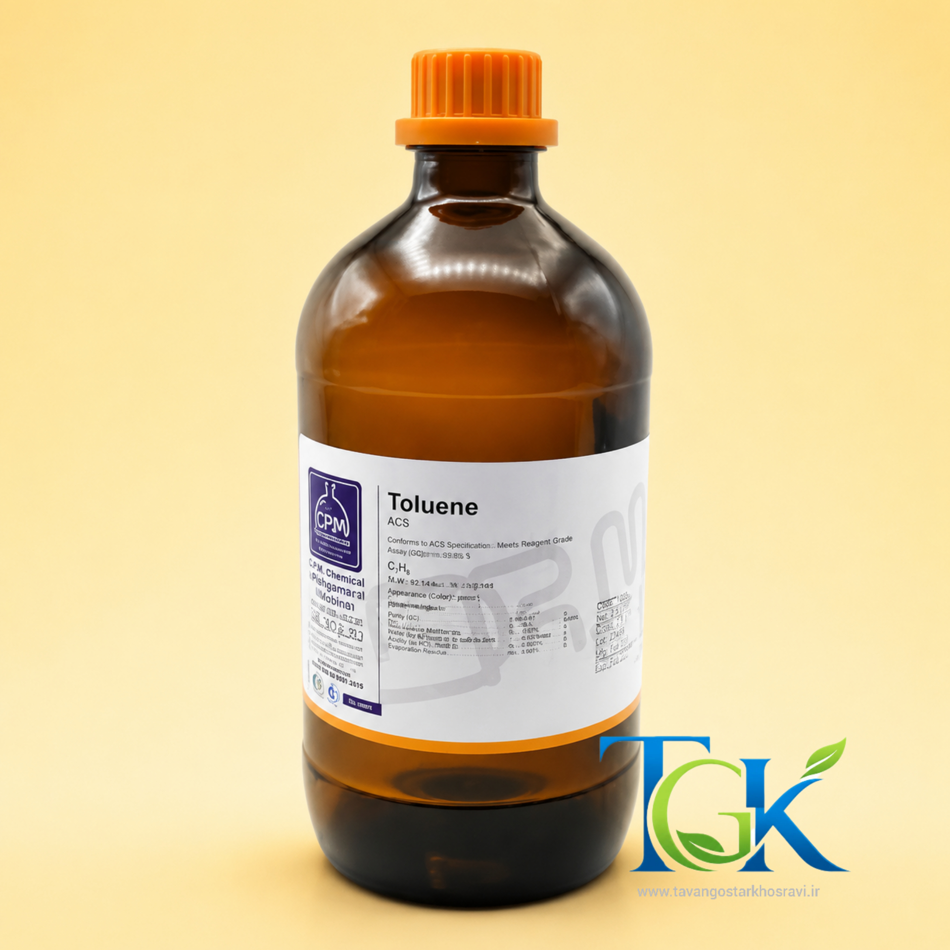 تولوئن Extra pure دکتر مجللی حجم یک لیتر