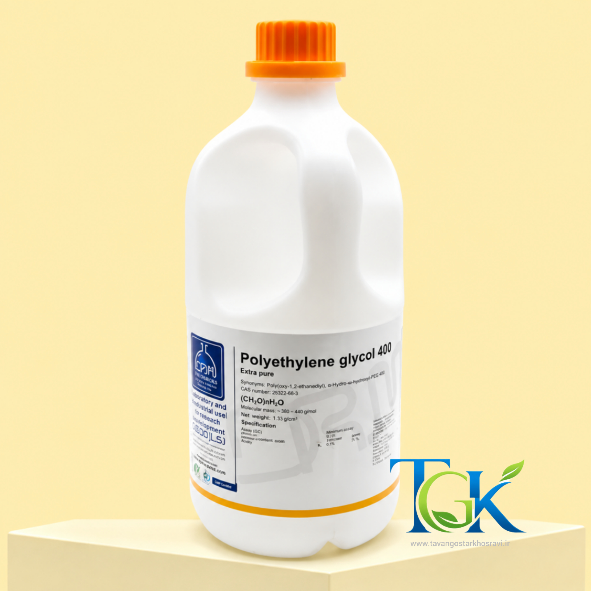 پلی اتیلن گلایکول ۴۰۰ گرید Extra pure برند دکتر مجللی