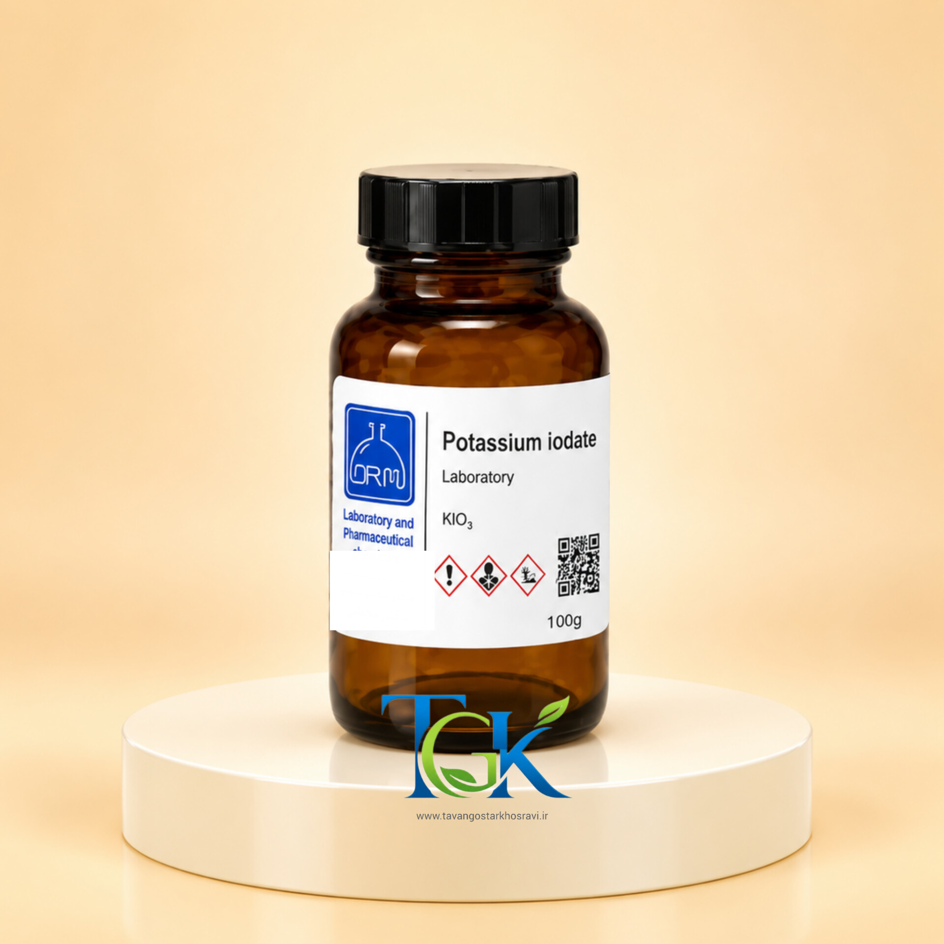 پتاسیم آیودات Laboratory دکتر مجللی وزن ۱۰۰ گرم